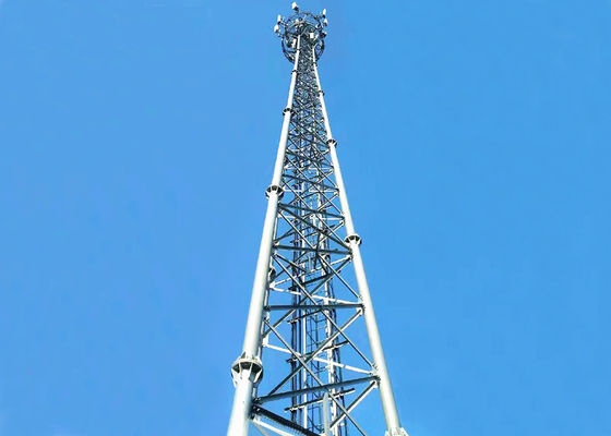 3 Legs Galvanized Lattice Transmission Tower Q235 Telecommunications Towers