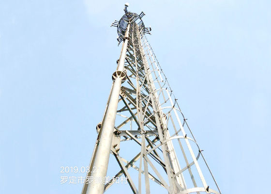 3 Legs Galvanized Lattice Transmission Tower Q235 Telecommunications Towers