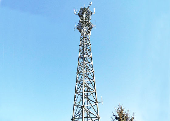 3 Legs Galvanized Lattice Transmission Tower Q235 Telecommunications Towers