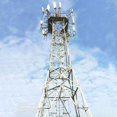 30m 60m Angular Lattice Steel Towers Hot Dip Guyed Lattice Tower