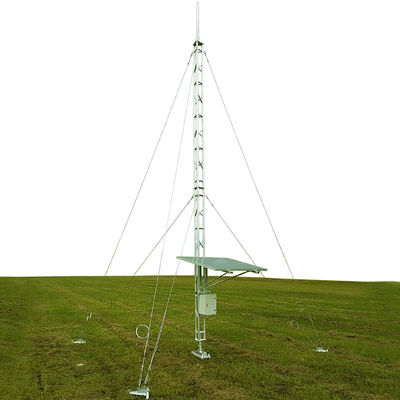 45m Tubular Steel Guyed Wire Towers Hot Dip Galvanized Towers